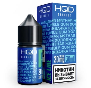 Жидкость HQD ABSOLUT ICE LINE Salt Холодная мятная жвачка 30 мл. №2 hard