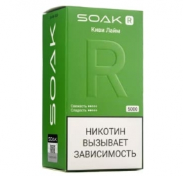 Одноразовая электронная сигарета Soak R 5000 (20 мг) Киви-лайм