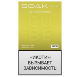 Одноразовая электронная сигарета Soak CUBE 7000 (20 мг) Дынный мохито