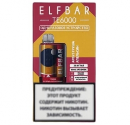 Одноразовая электронная сигарета Elf Bar ТЕ6000 Арбуз-Груша-Апельсин