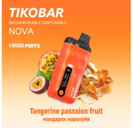 Одноразовая электронная сигарета TIKOBAR Nova 10000 Tangerine Passion Fruit/Мандарин-Маракуйя