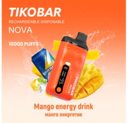 Одноразовая электронная сигарета TIKOBAR Nova 10000 Mango Energy Drink/Манго-Энергетик
