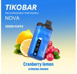 Одноразовая электронная сигарета TIKOBAR Nova 10000 Cranberry Lemon/Клюква-Лимон
