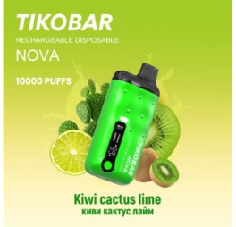 Одноразовая электронная сигарета TIKOBAR Nova 10000 Kiwi Cactus Lime/Киви-Кактус-Лайм