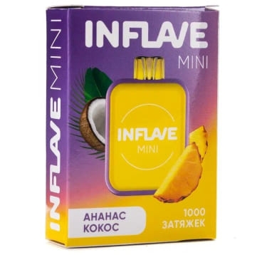 Одноразовая электронная сигарета INFLAVE MINI 1000 Ананас-Кокос