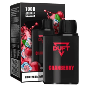 Одноразовая электронная сигарета DUFT 7000 Cranberry