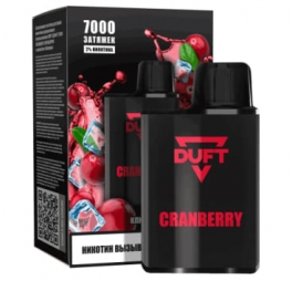 Одноразовая электронная сигарета DUFT 7000 Cranberry