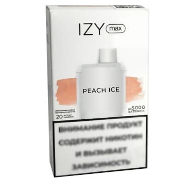 Одноразовая электронная сигарета IZY MAX до 5000 затяжек Peach Ice