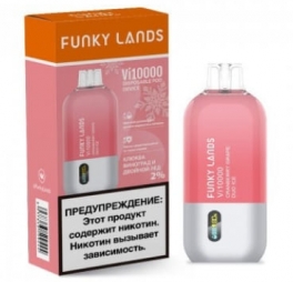 Одноразовая электронная сигарета Funky Lands Vi10000 Клюква-Виноград и Двойной лёд
