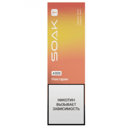 Одноразовая электронная сигарета Soak Т 4000 (20 мг) Нектарин