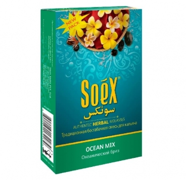 Безникотиновая смесь для кальяна Soex, Океанический бриз, 50 г