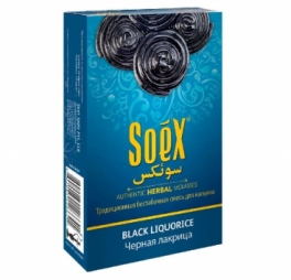 Безникотиновая смесь для кальяна Soex, Черная лакрица, 50 г