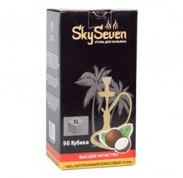 Уголь для кальяна SkySeven (кокосовый), 96 куб.