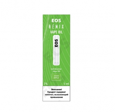 Жидкость EOS Remix Salt Nic, Sour Apple, 2%, 5 мл