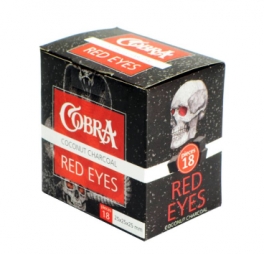 Уголь д/кальяна Cobra Red Eyes (кокосовый) 18куб/уп