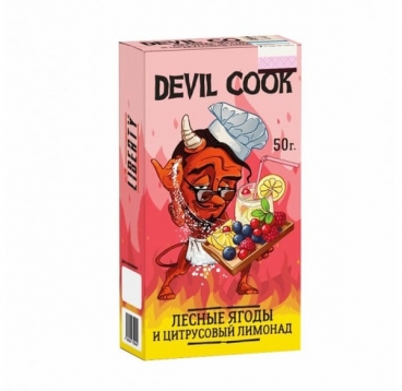 Бестабачная смесь Devil Cook medium, Лесные ягоды и цитрусовый лимонад (0,7%), 50 г
