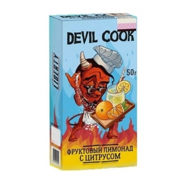 Бестабачная смесь Devil Cook medium, Фруктовый лимонад с цитрусом (0,7%), 50 г