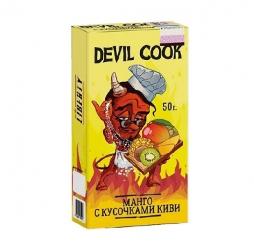 Бестабачная смесь Devil Cook medium, Манго с кусочками киви (0,7%), 50 г
